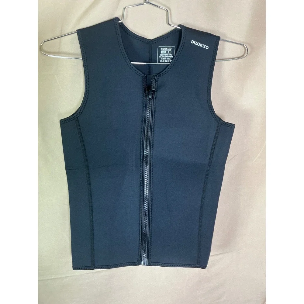 Dizokizo Wetsuit Vest Men S Black Excellent 3mm Neoprene Front Zip Sleeveless